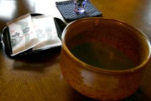 welcome　drink　抹茶＆茶菓子