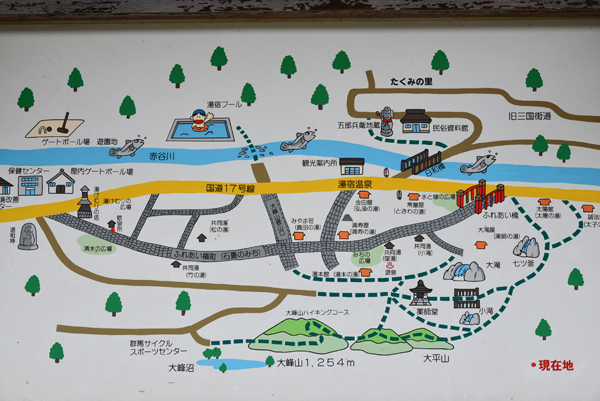 湯宿温泉街の地図